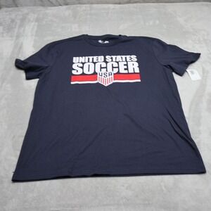 US Soccer Icon Sports Shirt Mens Large Blue National Team Graphic Fan Gear NEW